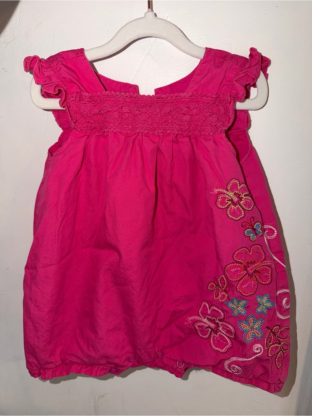 The Children's Place Bright Pink Baby romper